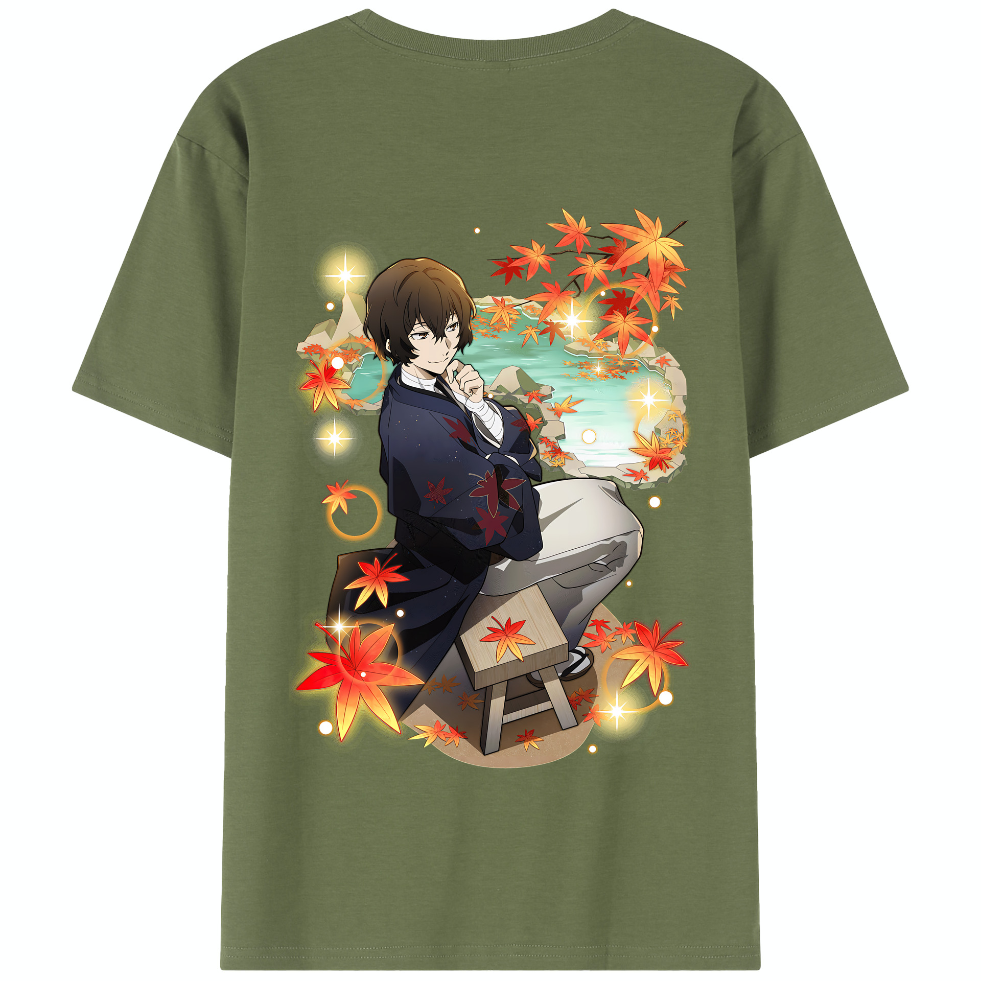 （画像用） 文豪ストレイドッグス Bungo Stray Dogs 綿100％半袖Tシャツ（背面プリント）